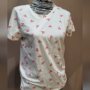 *3/$30 Sale* J. Crew White Tee with Lobster Design